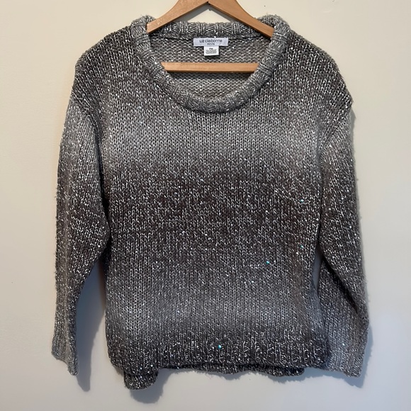 Liz Claiborne Women’s Ombre Long Sleeve Heavy Pullover Cable Knit Petite Medium - Picture 1 of 6